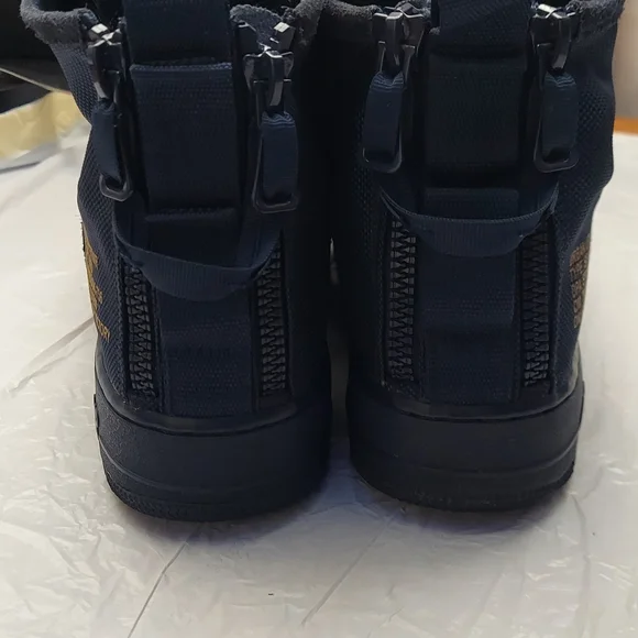 Nike Black and Gold Mid-Top Sneakers - Picture 6 of 7